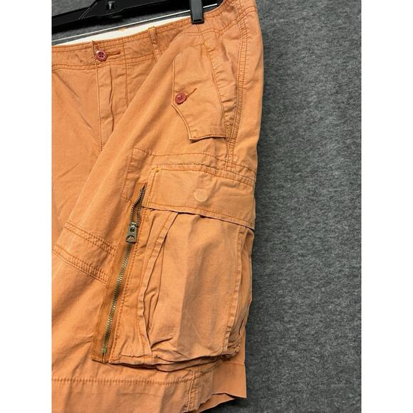 Polo Ralph Lauren Military Surplus Shorts Mens 34 Orange Cargo Utility Y2K - Picture 3 of 9